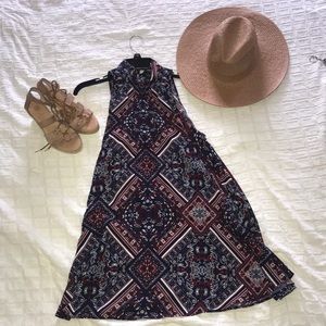 Free People Bandana print  mock neck mini dress